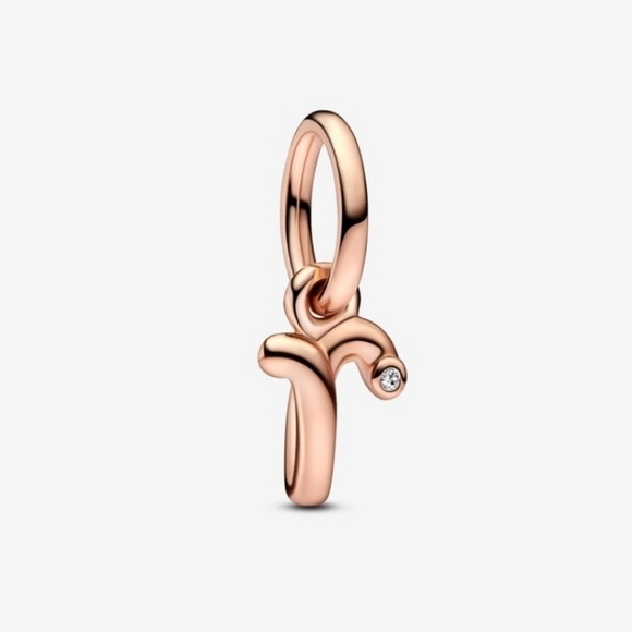 Pandora Letter R Script Alphabet Dangle Charm - Picture 1 of 6